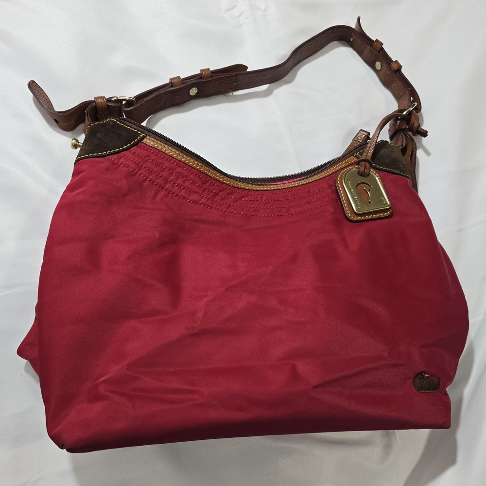 Dooney & Bourke Red and Brown Shoulder Bag